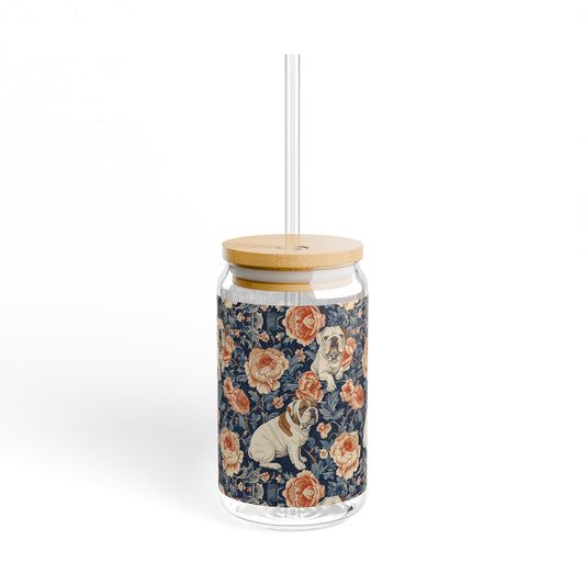 Blooming Bulldog Beauty Sipper Glass