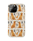 Golden Glamour Paws - Luxe Licks for Regal Retrievers Slim Phone Cases