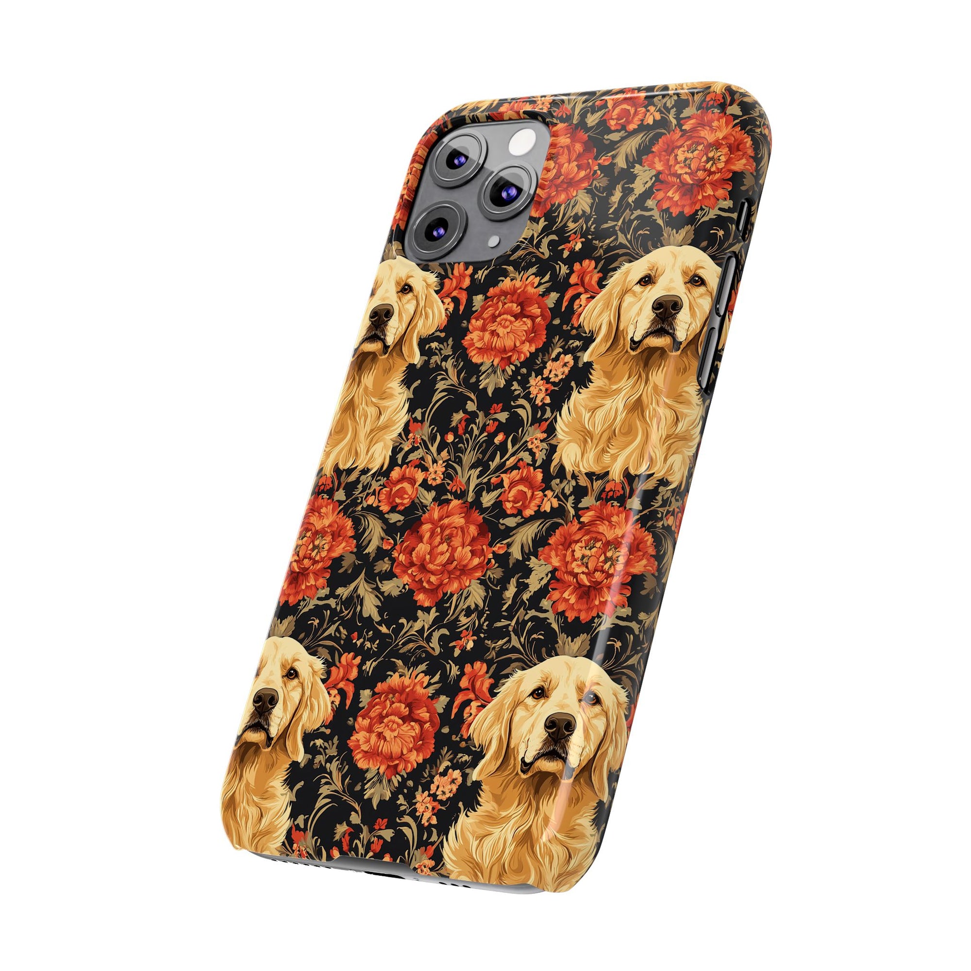 Golden Pawsatronic Tapestry Slim Phone Cases