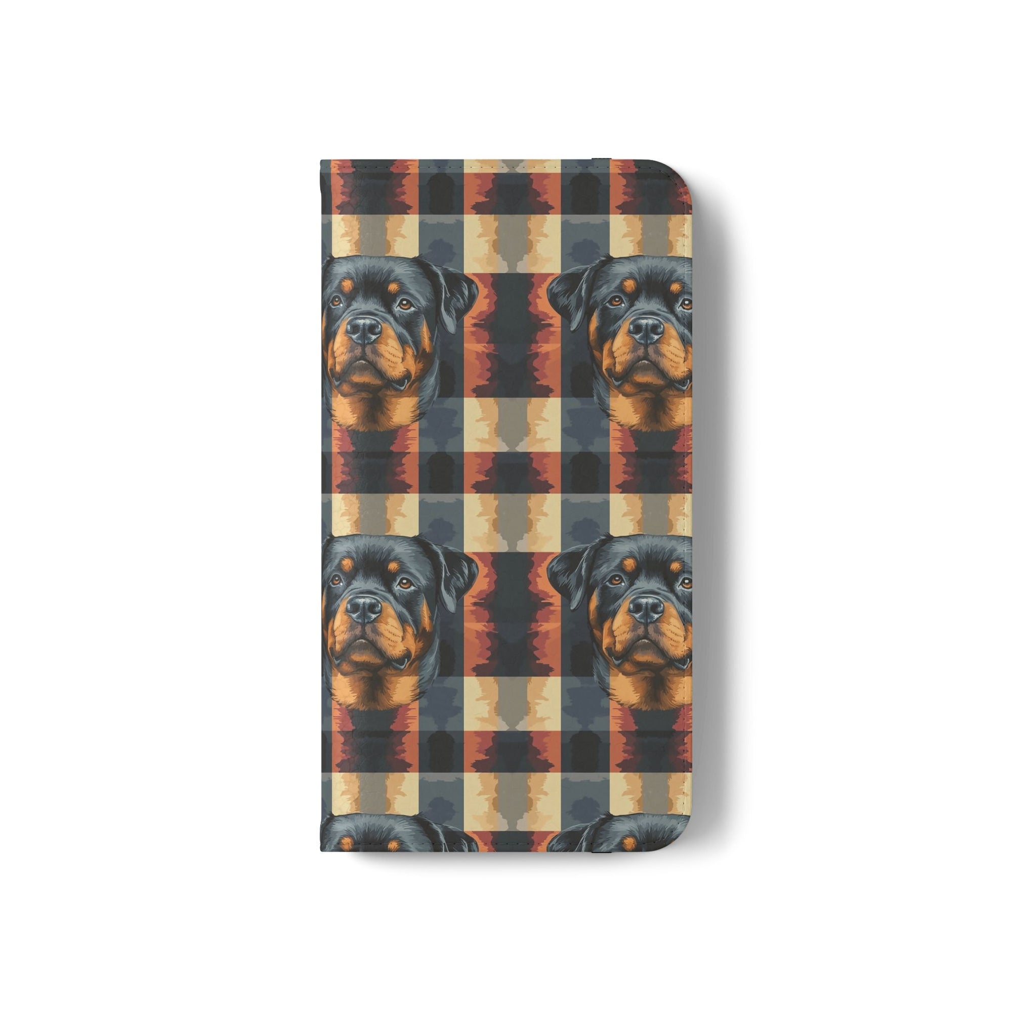 Pawsome Rottweiler Royalty Plaid Flip Cases