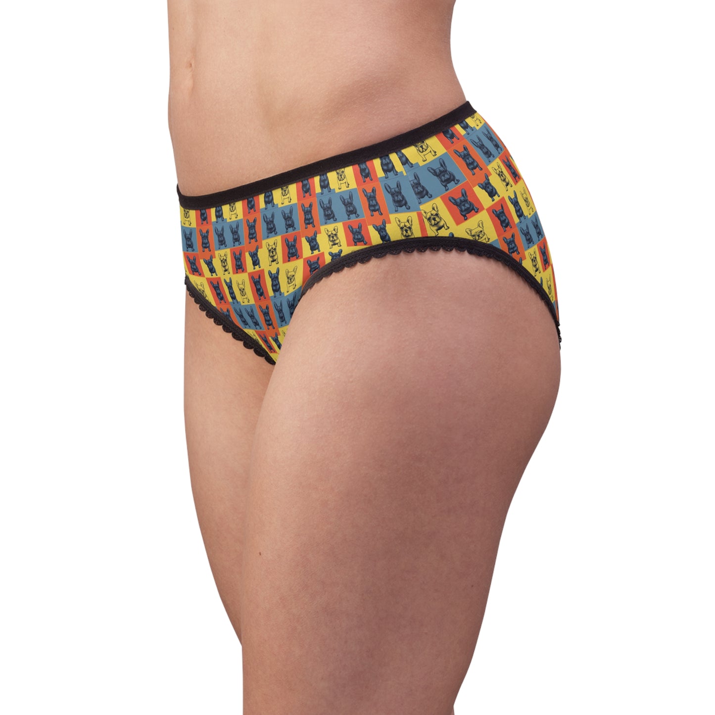 Frenchie Pop Art Pawfection Grid Women's Briefs