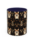 Nighttime Corgi Glow Stride Accent Coffee Mug