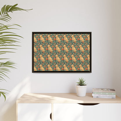 Blooming Goldie Glam Matte Canvas, Framed