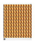 Golden Woof Abstract Glamour Wrapping Paper