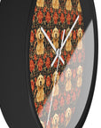 Golden Pawsatronic Tapestry Wall Clock