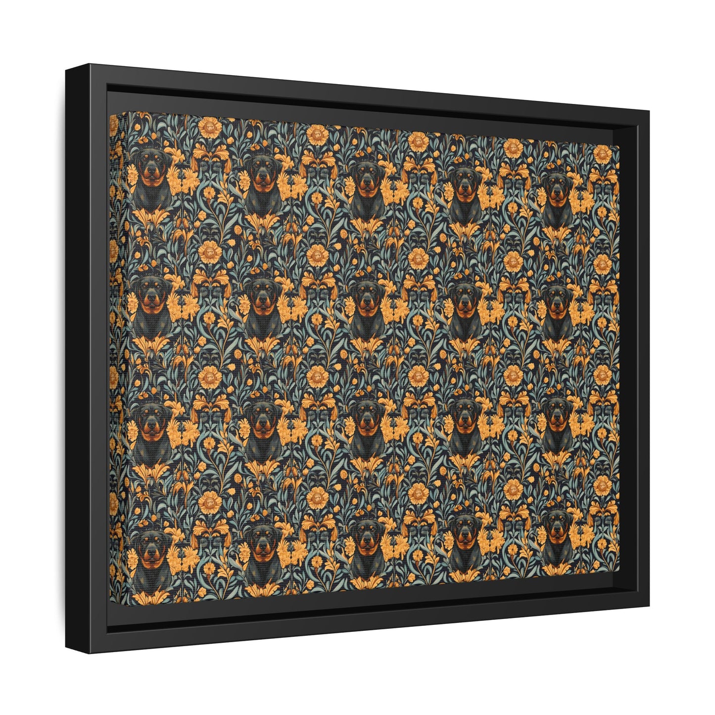 Ruffle Rottie Glamourific Matte Canvas, Framed