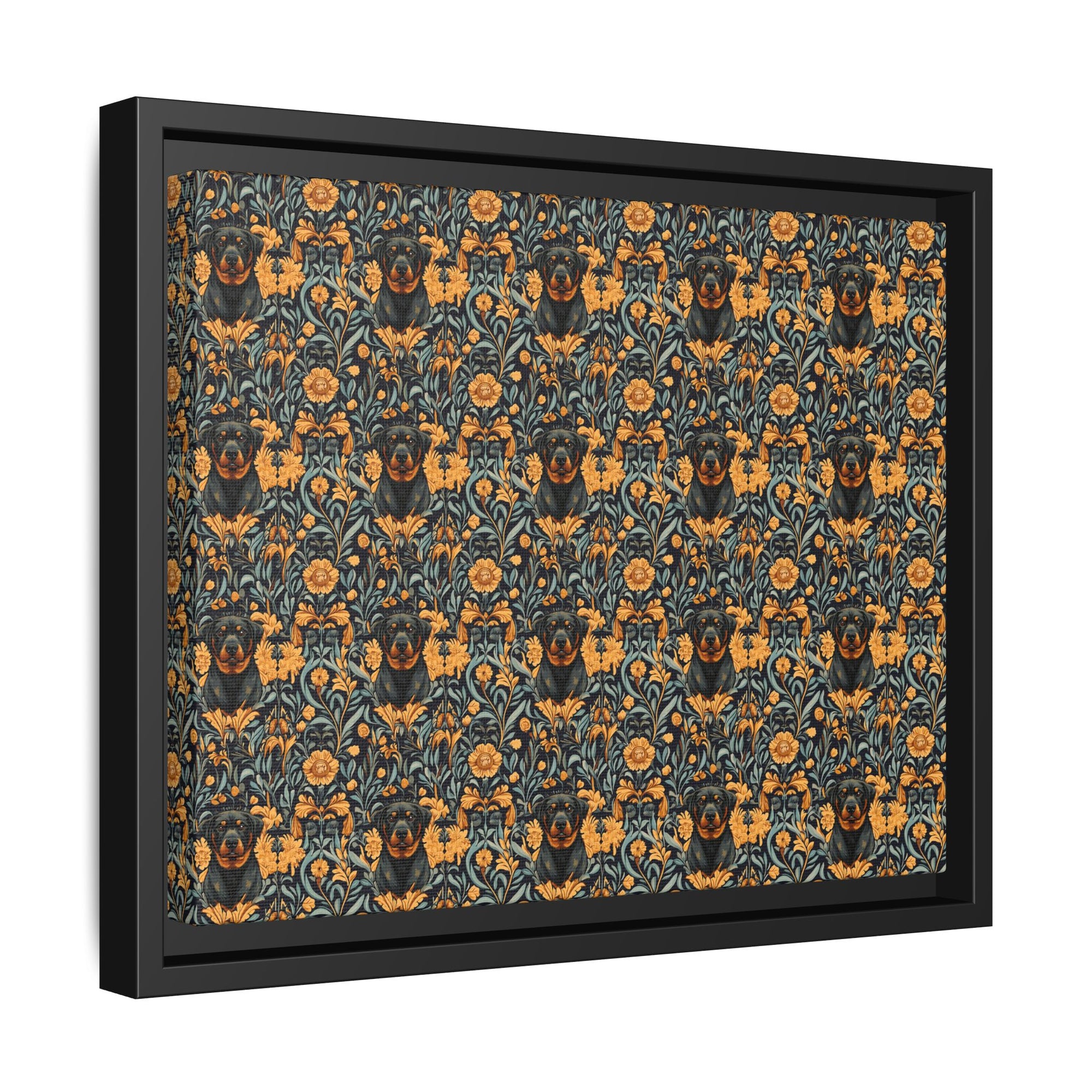 Ruffle Rottie Glamourific Matte Canvas, Framed