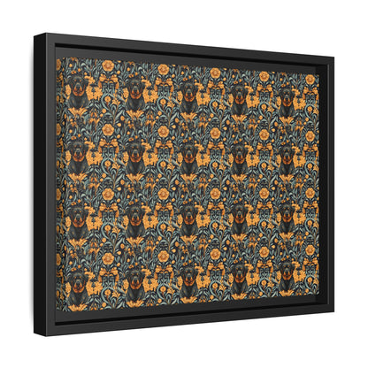 Ruffle Rottie Glamourific Matte Canvas, Framed