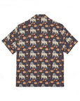 Bulldog Blossom Bonanza Men's Hawaiian Camp Shirt