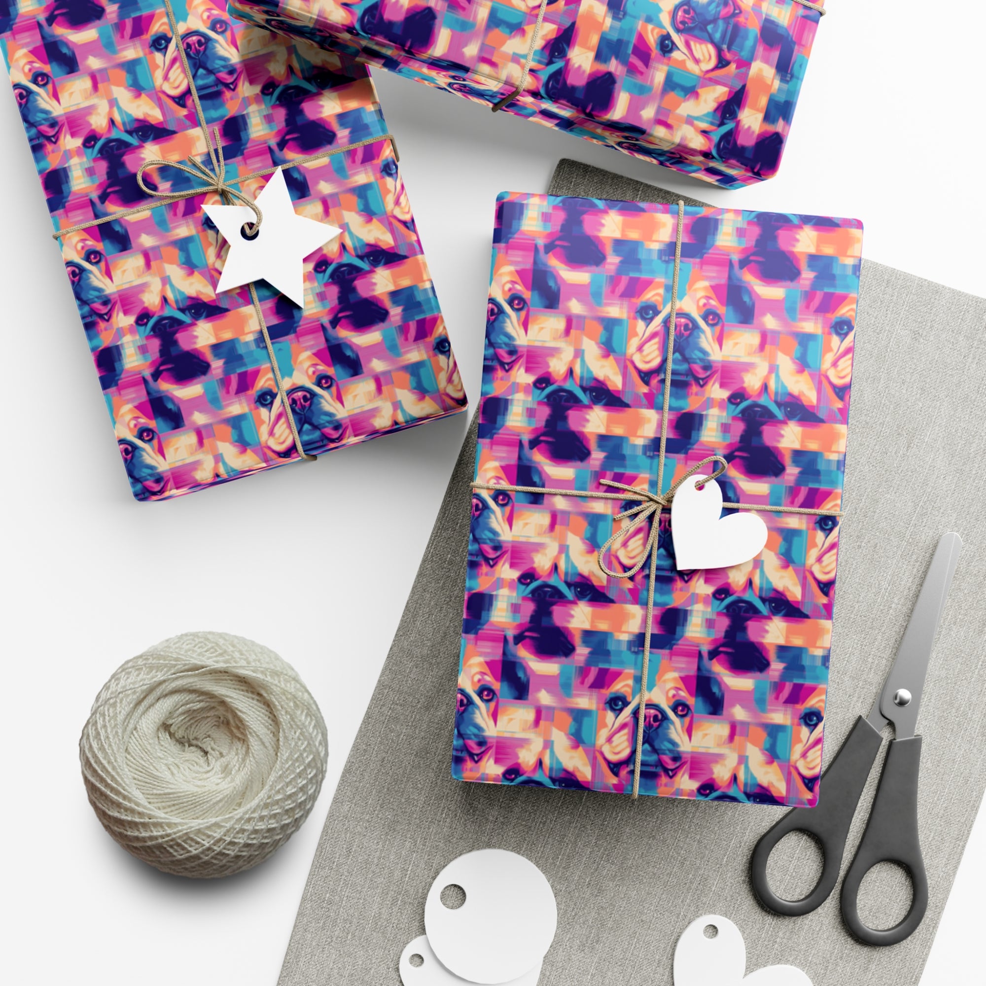 Dazzling Bulldog Chic Gift Wrap Papers