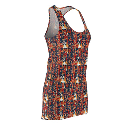 Boxer Blossom Tapestry Delight Women's Racerback Dress