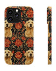 Golden Pawsatronic Tapestry Slim Phone Cases