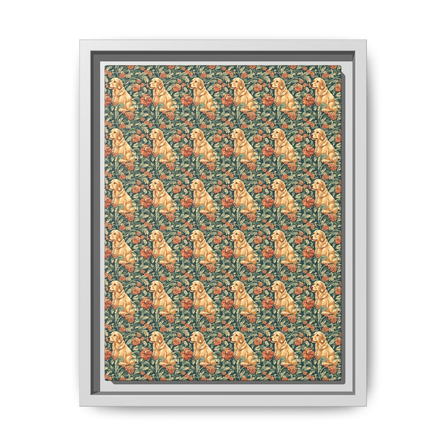 Blooming Goldie Glam Matte Canvas, Framed