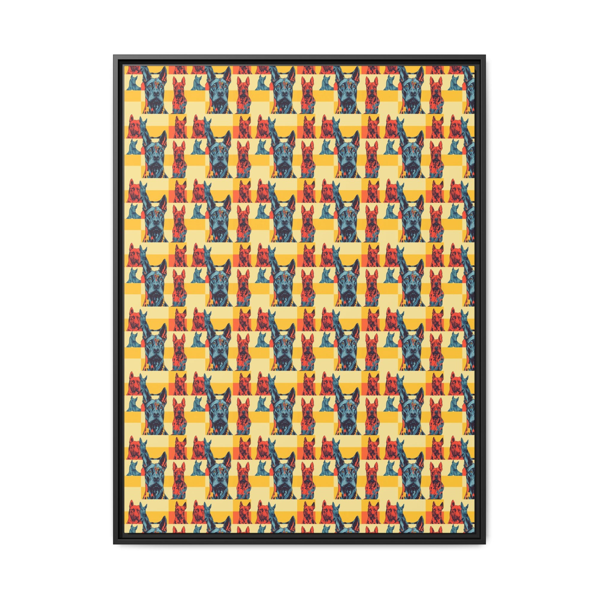 Dane-tastic Marvelous Mutt Mode Matte Canvas, Framed