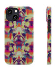 Glitchy Bulldog Blitz Slim Phone Cases