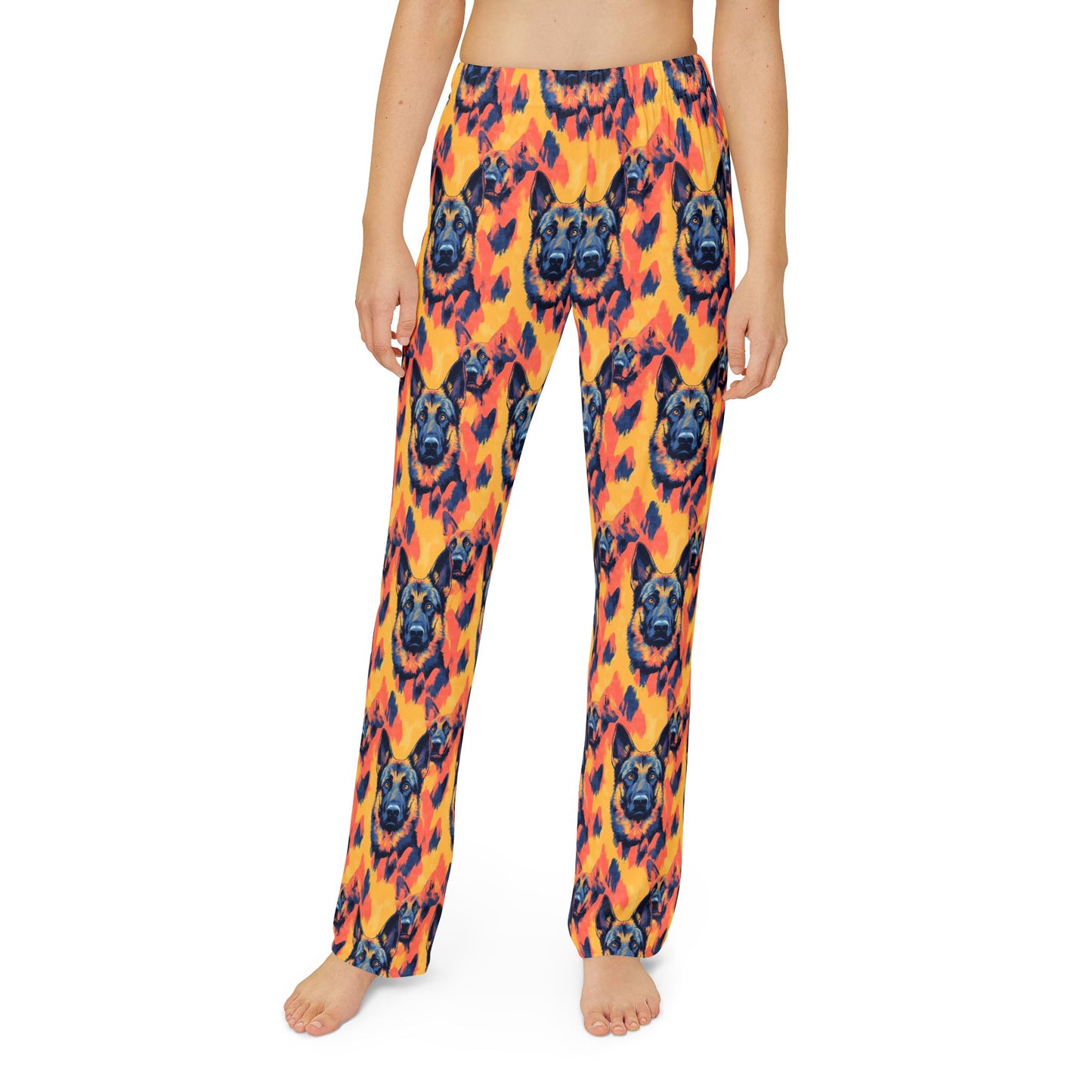 Impressionistic German Shepherds Kids Pajama Pants