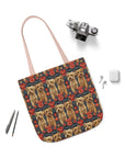 Yorkie Charm Twins Canvas Tote Bag