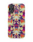 Glitchy Bulldog Blitz Slim Phone Cases