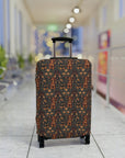 Dapper Dachshund Embroidery Elegance Luggage Cover