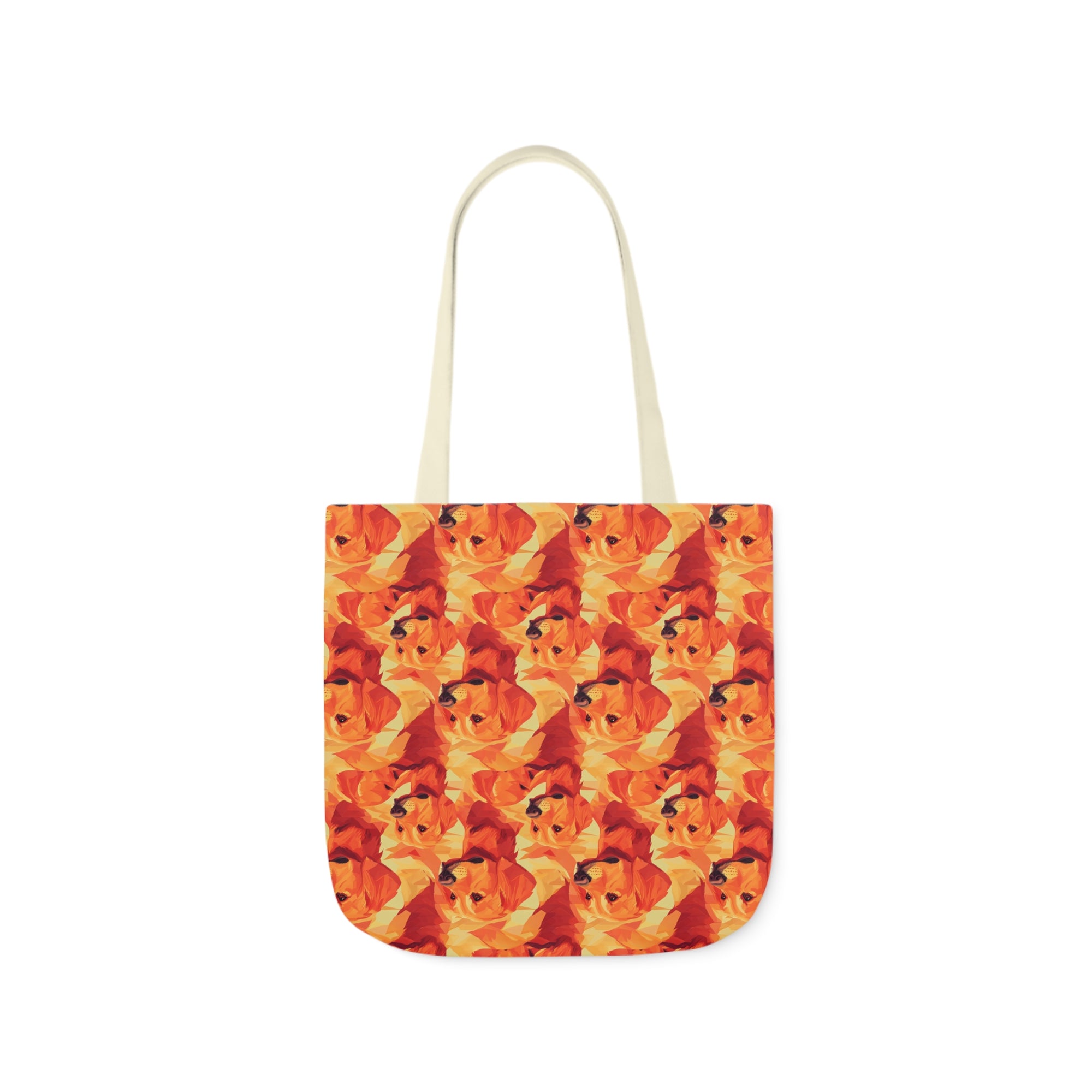 Golden Glamour Paws Canvas Tote Bag