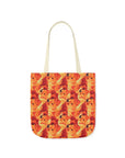 Golden Glamour Paws Canvas Tote Bag