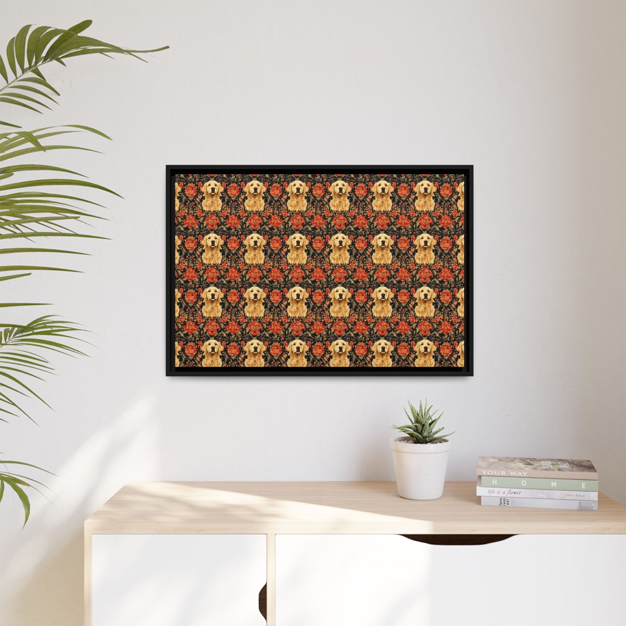 Golden Pawsatronic Tapestry Matte Canvas, Framed