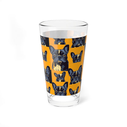 Frenchie Pawsitively Pawsome Peek-a-Boo Perfection Mixing Glass, 16oz