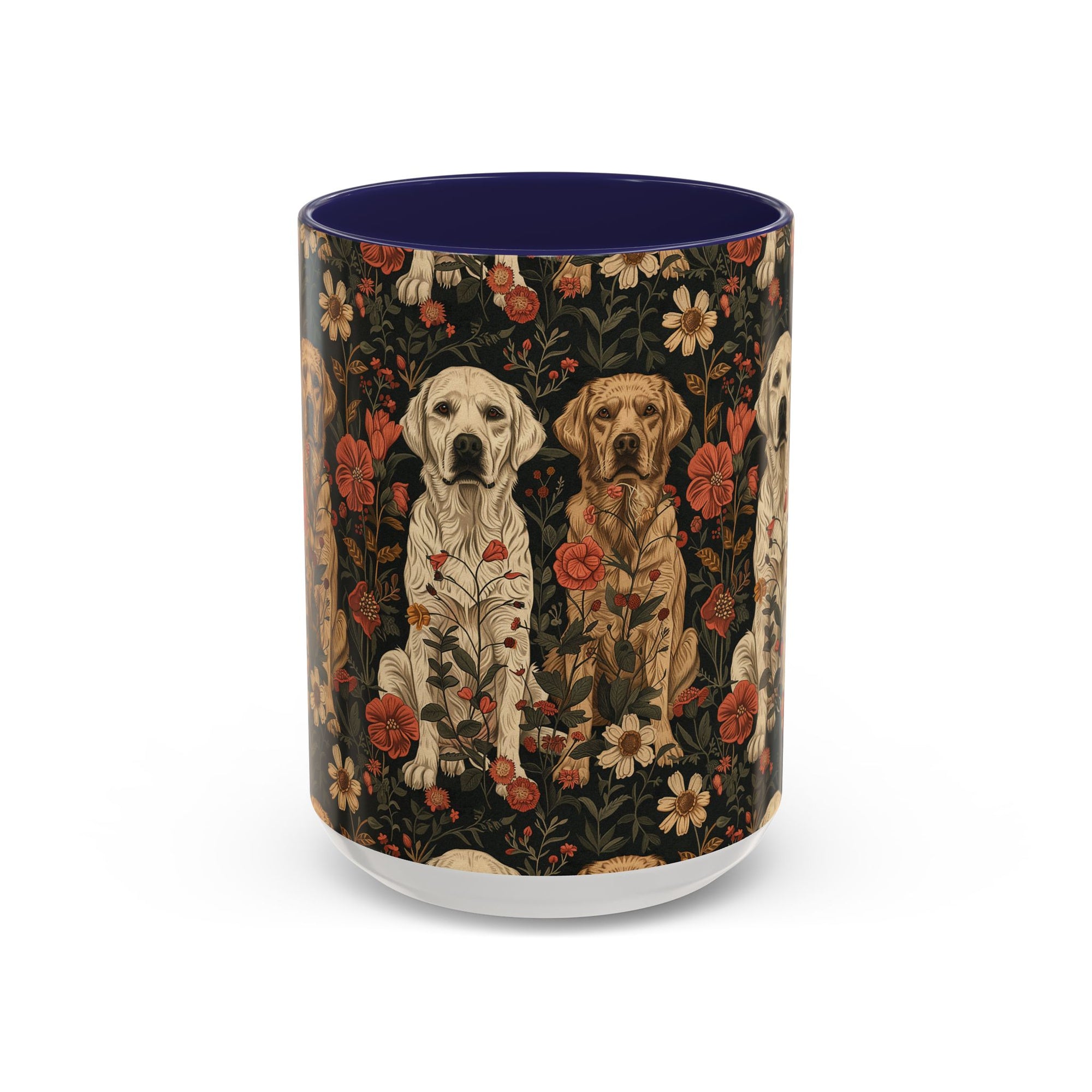 Blossoming Labradors Bouquet Accent Coffee Mug