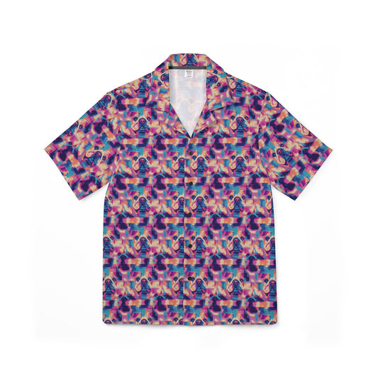 Dazzling Bulldog Chic Men's Hawaiian Camp Shirt