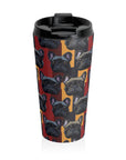 Chic Canine Checkmate - Frenchie Edition Stainless Steel Travel Mug