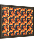 Rottweiler Chic Pawsitivity Matte Canvas, Framed