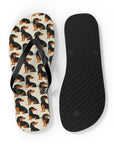 Whimsical Dachsund Dreamcatcher Flip Flops