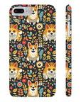 Corgi Rainbow Vine Dream Slim Phone Cases