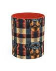 Pawsome Rottweiler Royalty Plaid Accent Coffee Mug