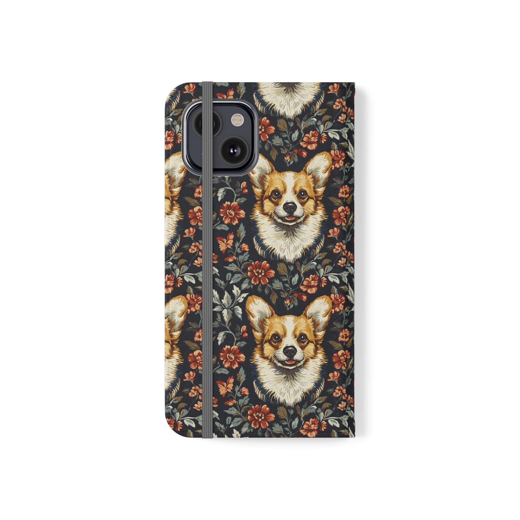 Floofy Corgi Blossom Blast Flip Cases