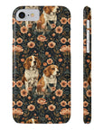 Beagle Blossom Bonanza Slim Phone Cases