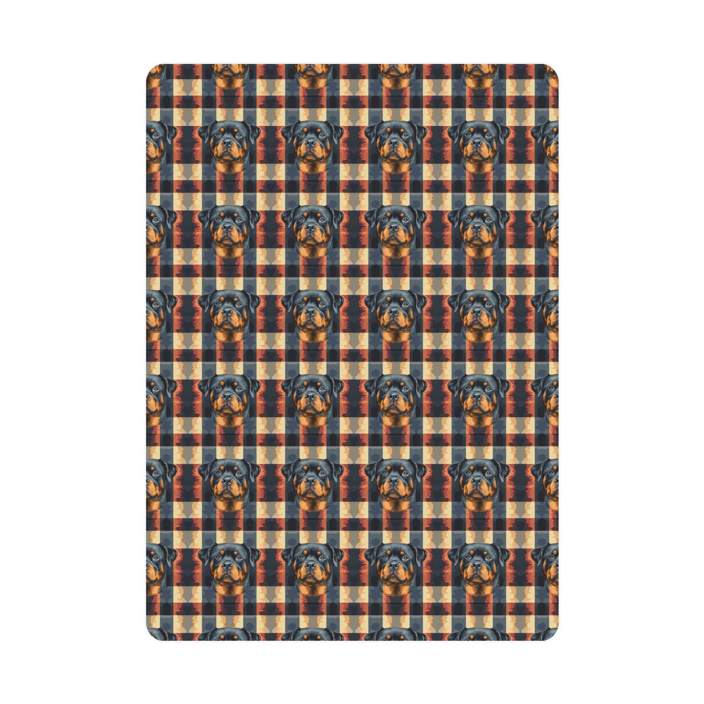 Pawsome Rottweiler Royalty Plaid Postcards