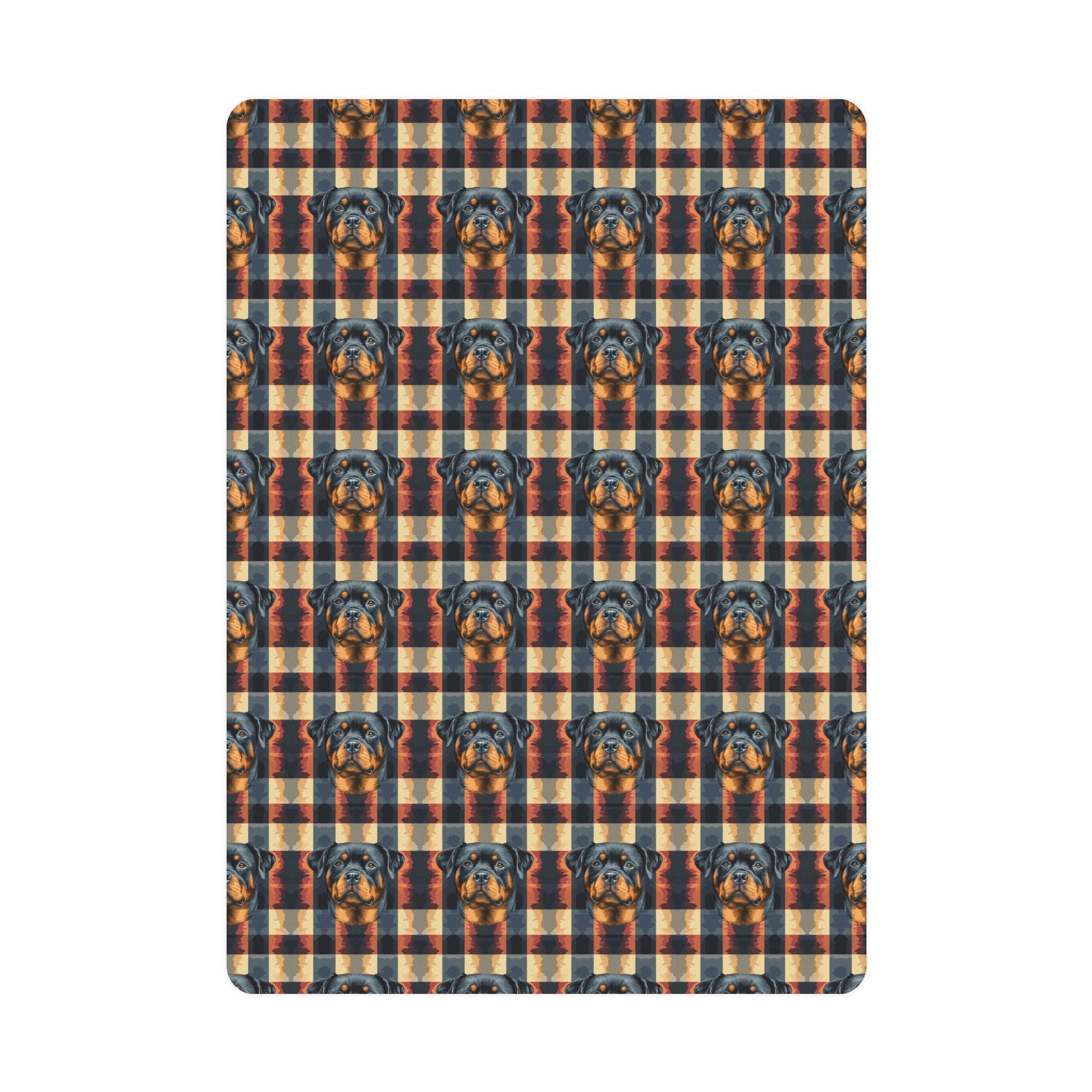 Pawsome Rottweiler Royalty Plaid Postcards