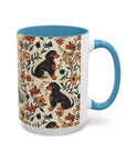 Blossoming Dachshunds Delight Accent Coffee Mug