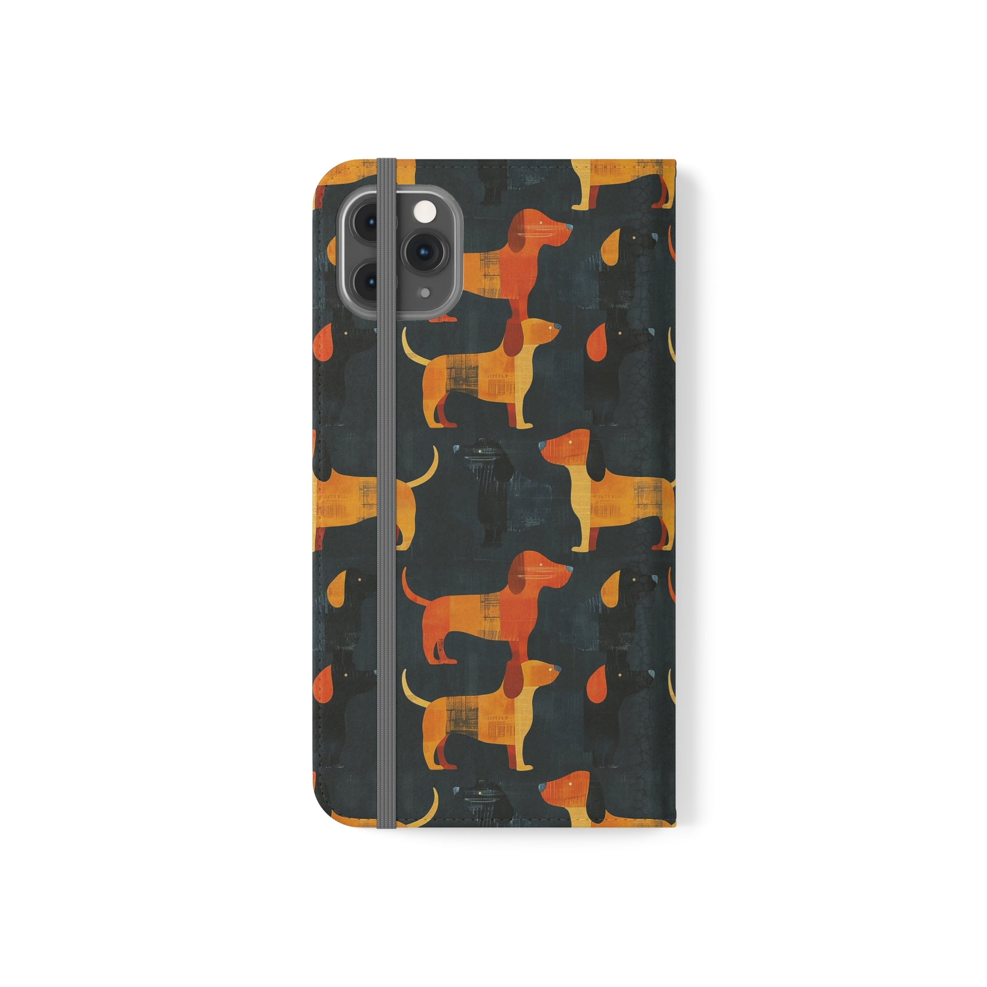 Dapper Dachshund Noir Glow Flip Cases