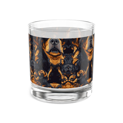 Modern Rottweiler Royalty Rocks Glass