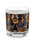 Modern Rottweiler Royalty Rocks Glass