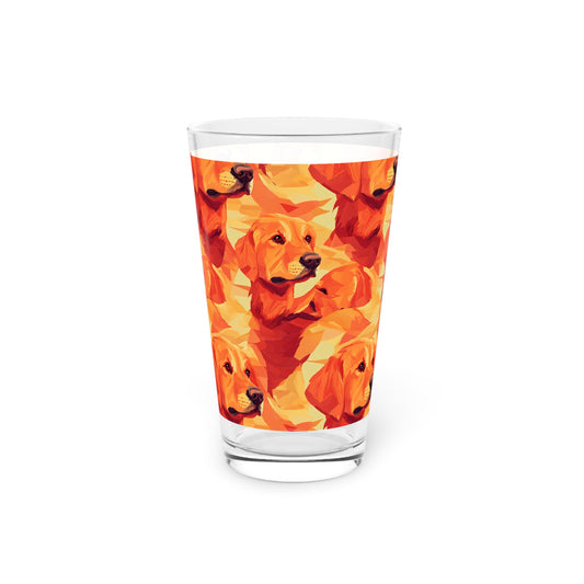 Golden Glamour Paws Pint Glass