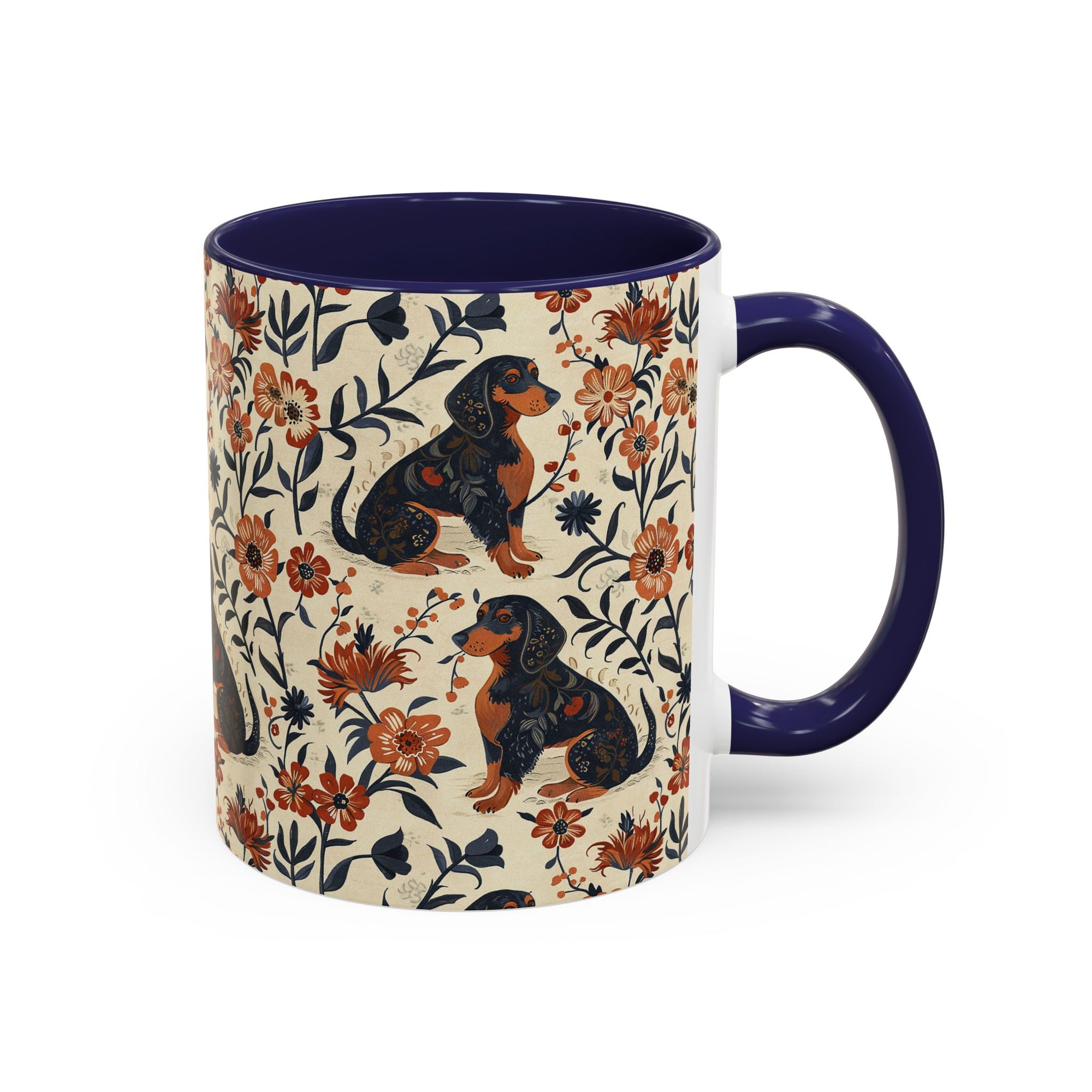 Blossoming Dachshunds Delight Accent Coffee Mug