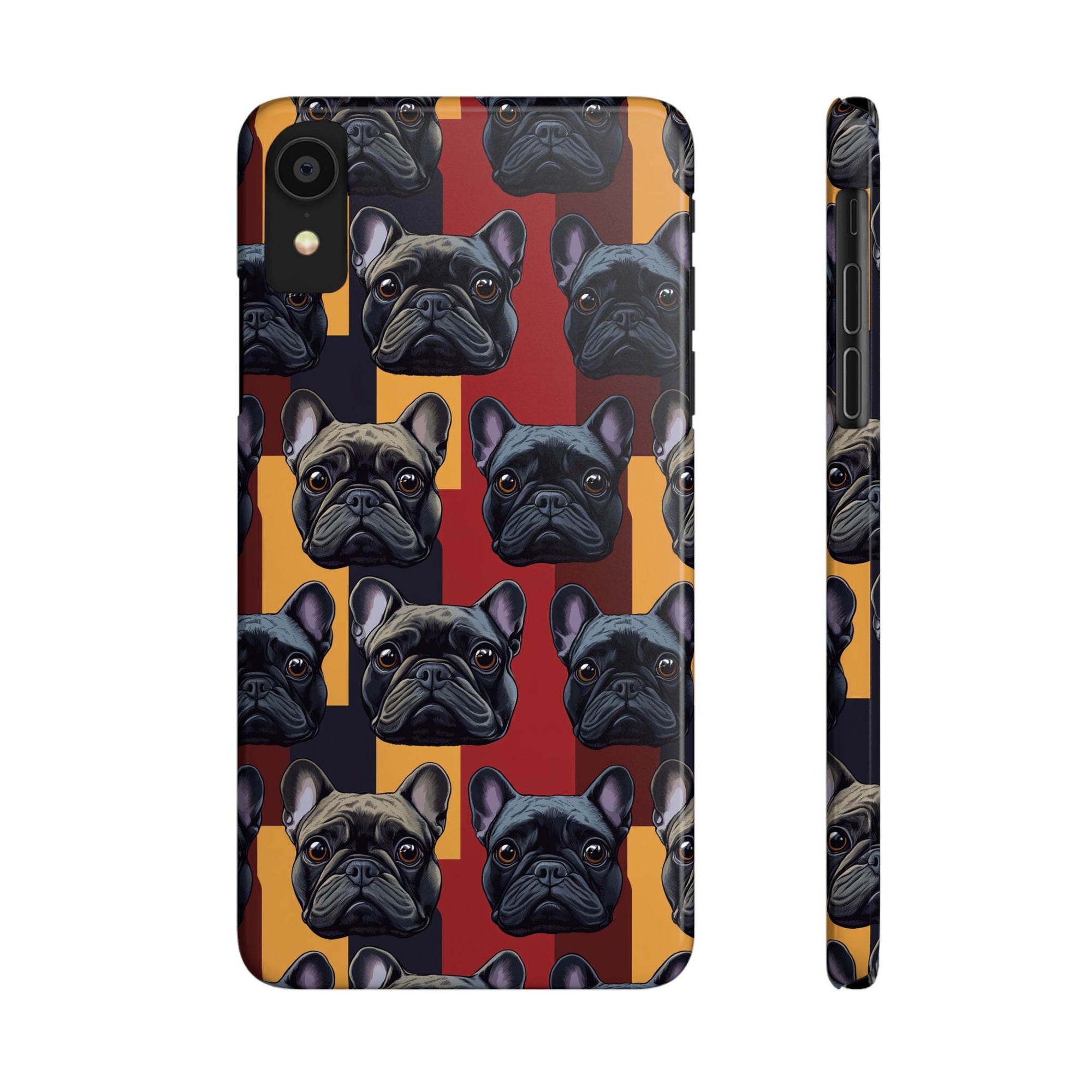 Chic Canine Checkmate - Frenchie Edition Slim Phone Cases