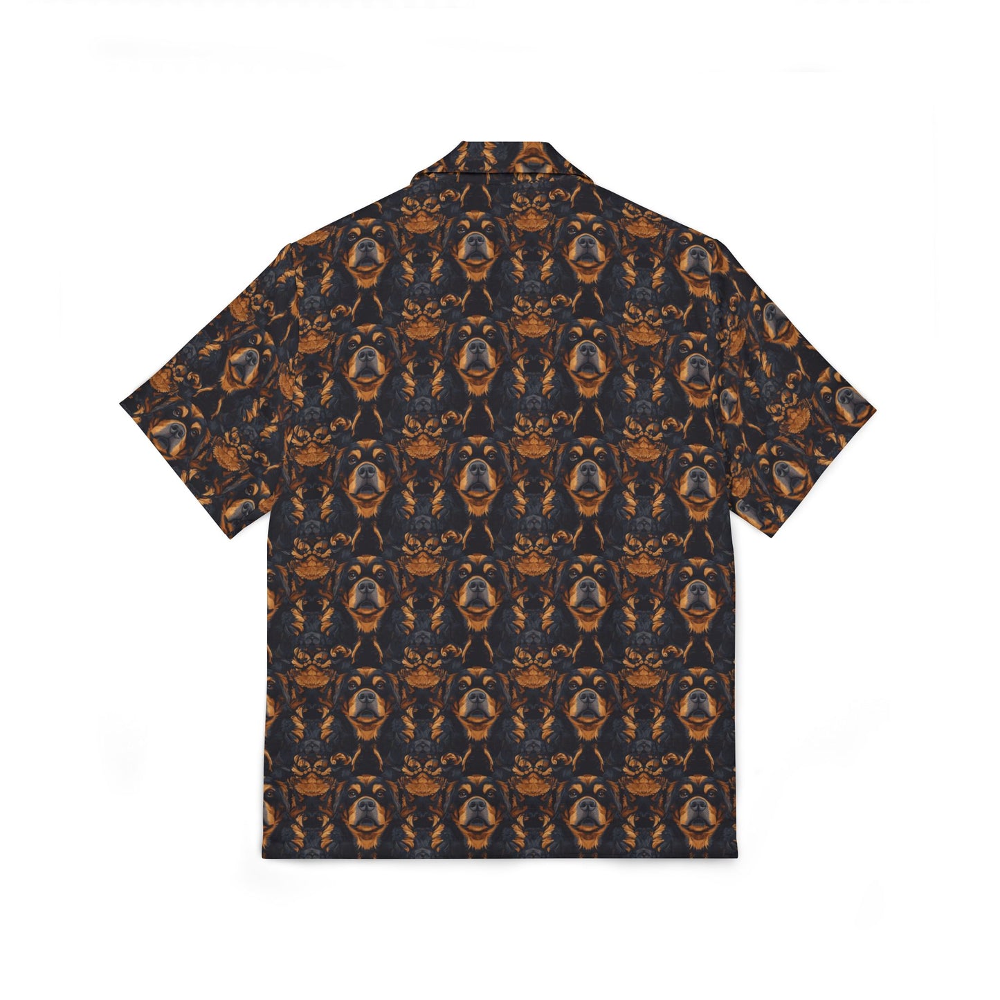 Modern Rottweiler Royalty Men's Hawaiian Camp Shirt