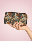 Beagle Blossoms Zipper Wallet