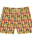 Corgi Chic Popart Pup Men's Mid-Length Swim Shorts