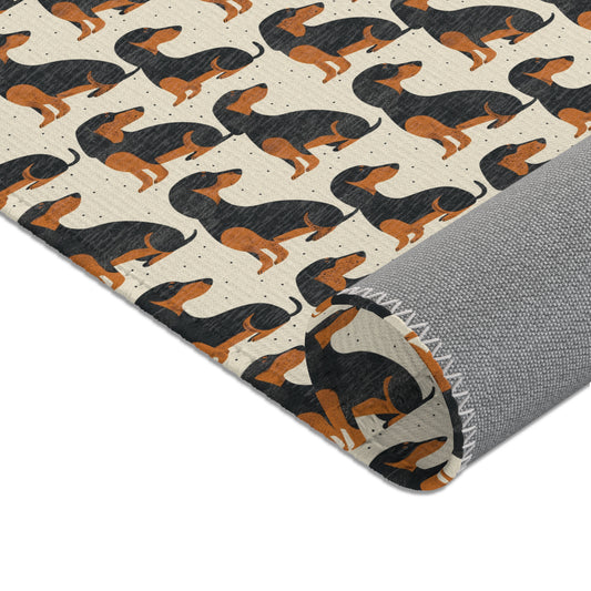 Dachshund Delight - Modern Area Rug