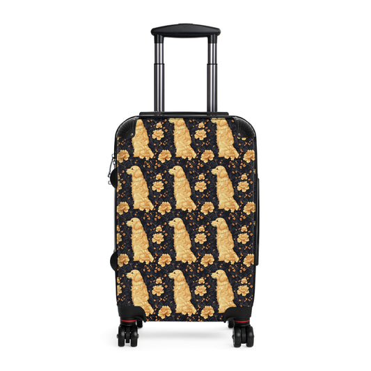 Golden Paws Floral Frenchie Suitcase